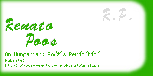 renato poos business card